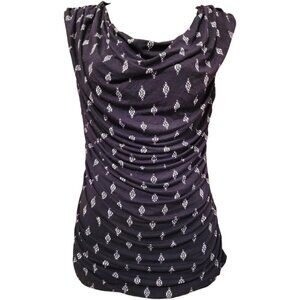 Maurices Navy & White Cowl Neck Sleeveless Tank Size Small
